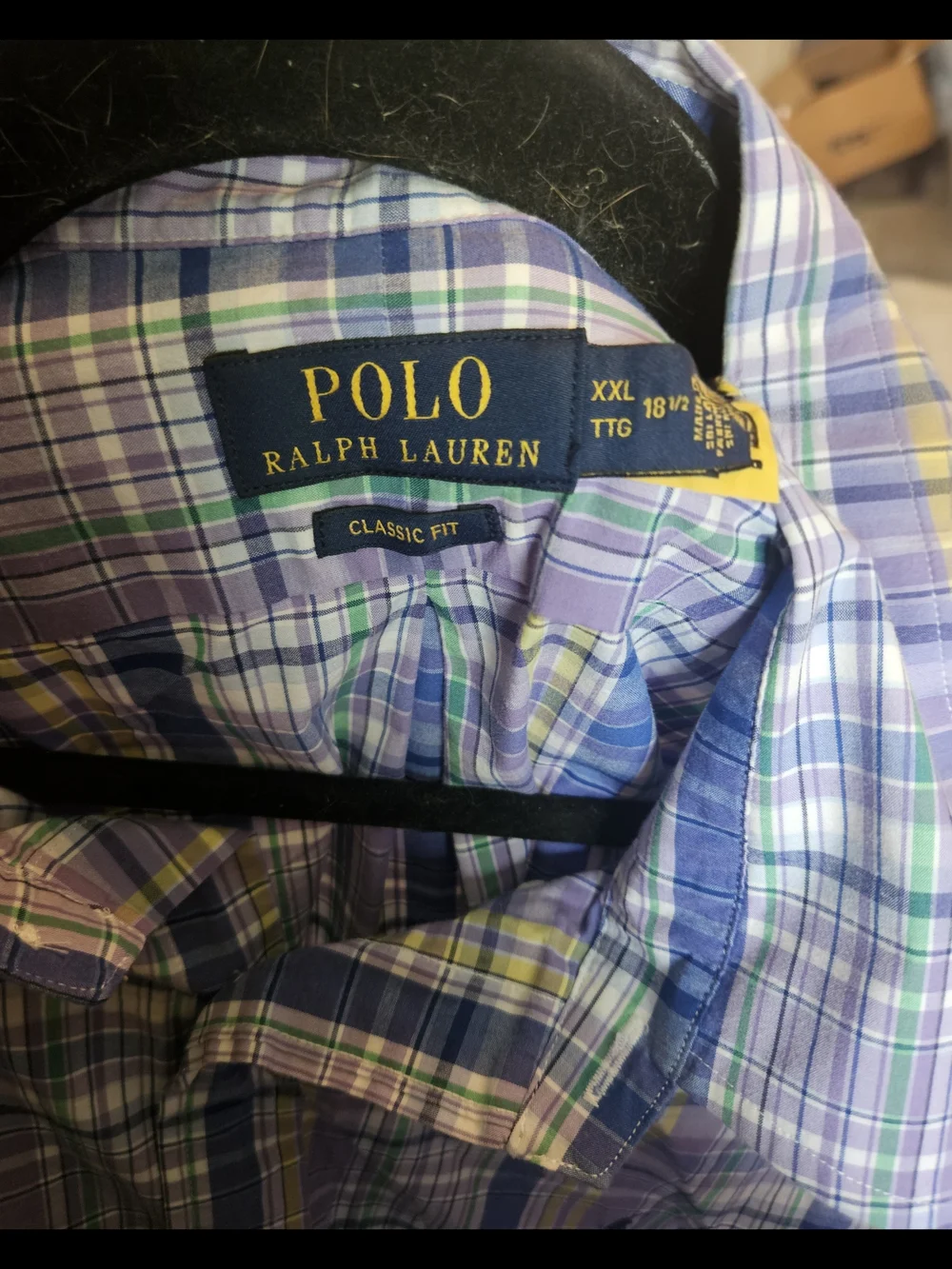 Polo by Ralph Lauren Lavender and Blue Plaid Button-Up Shirt
